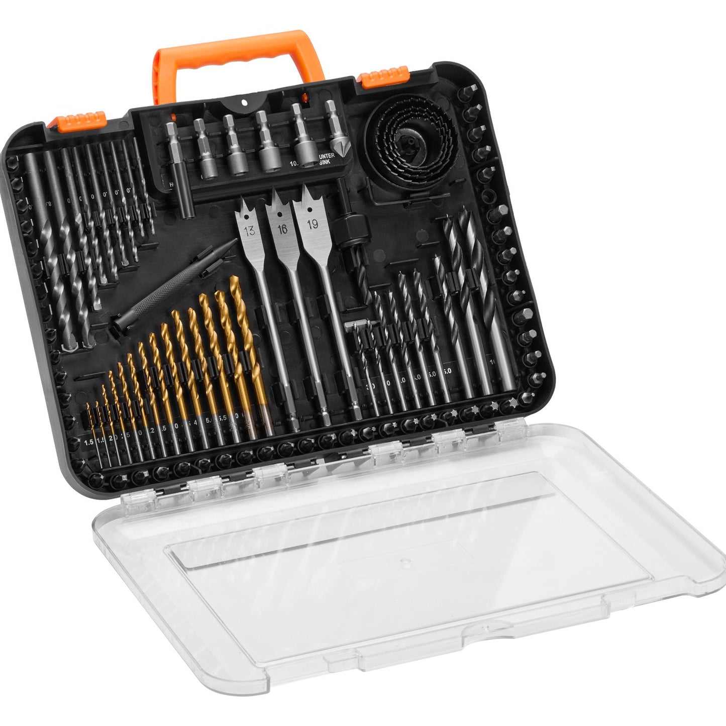 100PCS Drill and Screwdriver Bit Set with Carrying Case - Multi-Purpose Power Tools