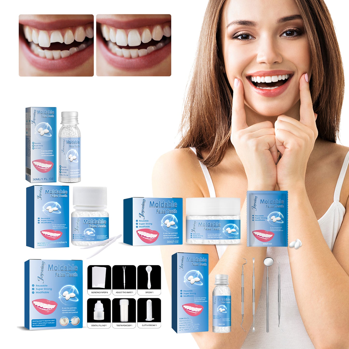Cosmetic Dentures Modify Gingiva 30ml Makeup Set for Oral Care