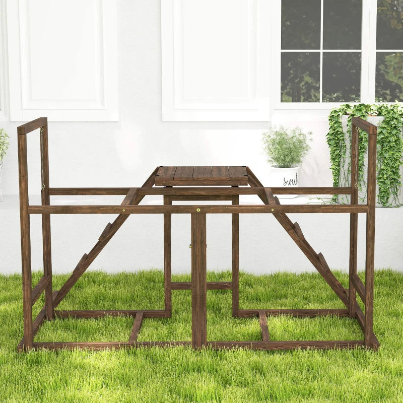 Chicken Play Set with Perches Swing Ladder and Platform for 3-4 Chickens - Coffee