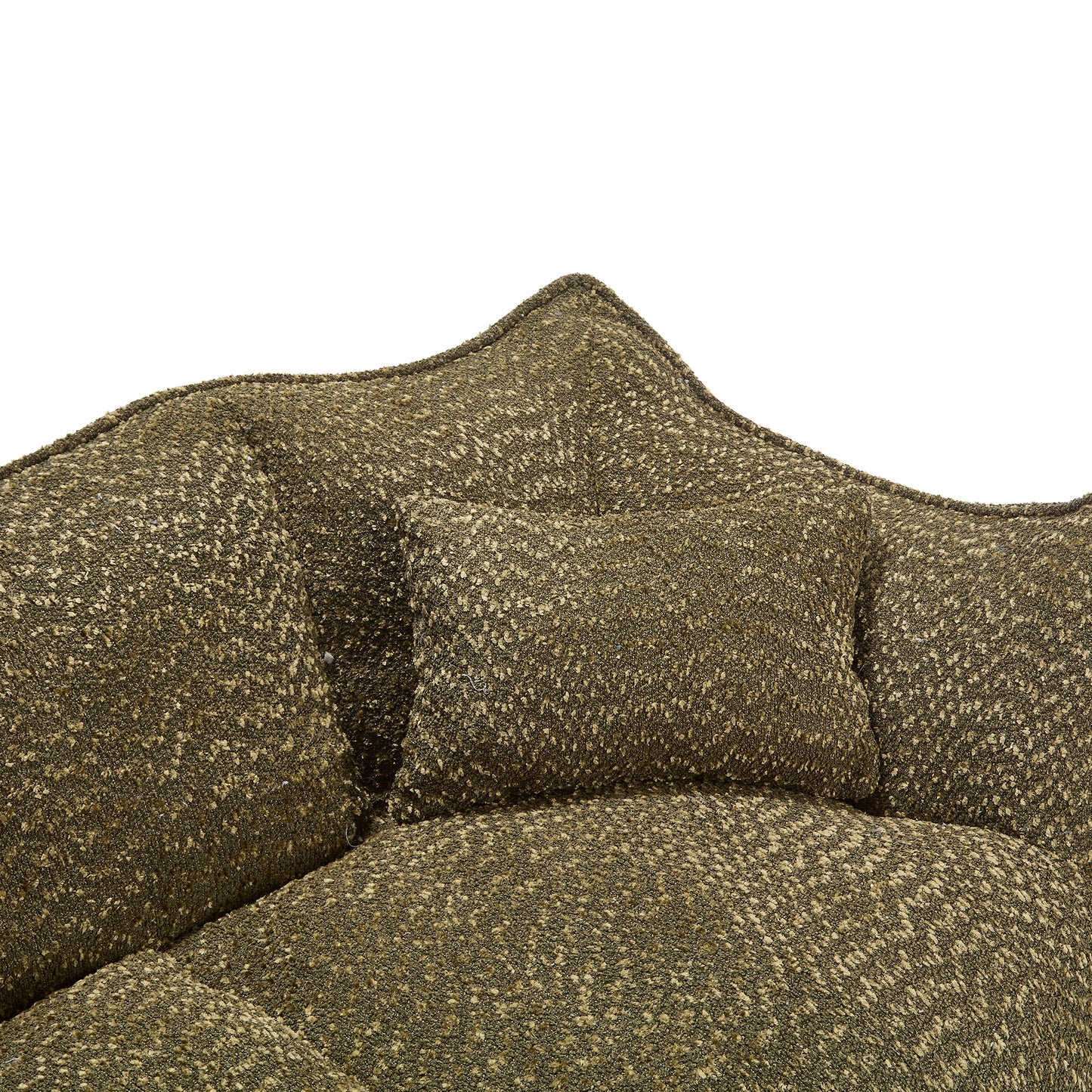 Comfortable Square Bean Bag Chair - Olive Green, Foam Core for 2