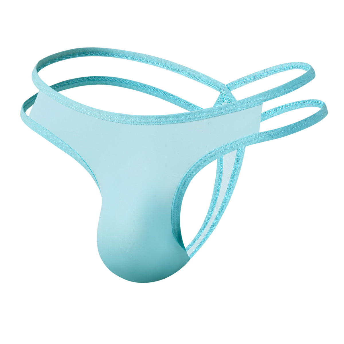 Men's Low Waist Silky Thong Underwear - Sexy Breathable Nylon Briefs