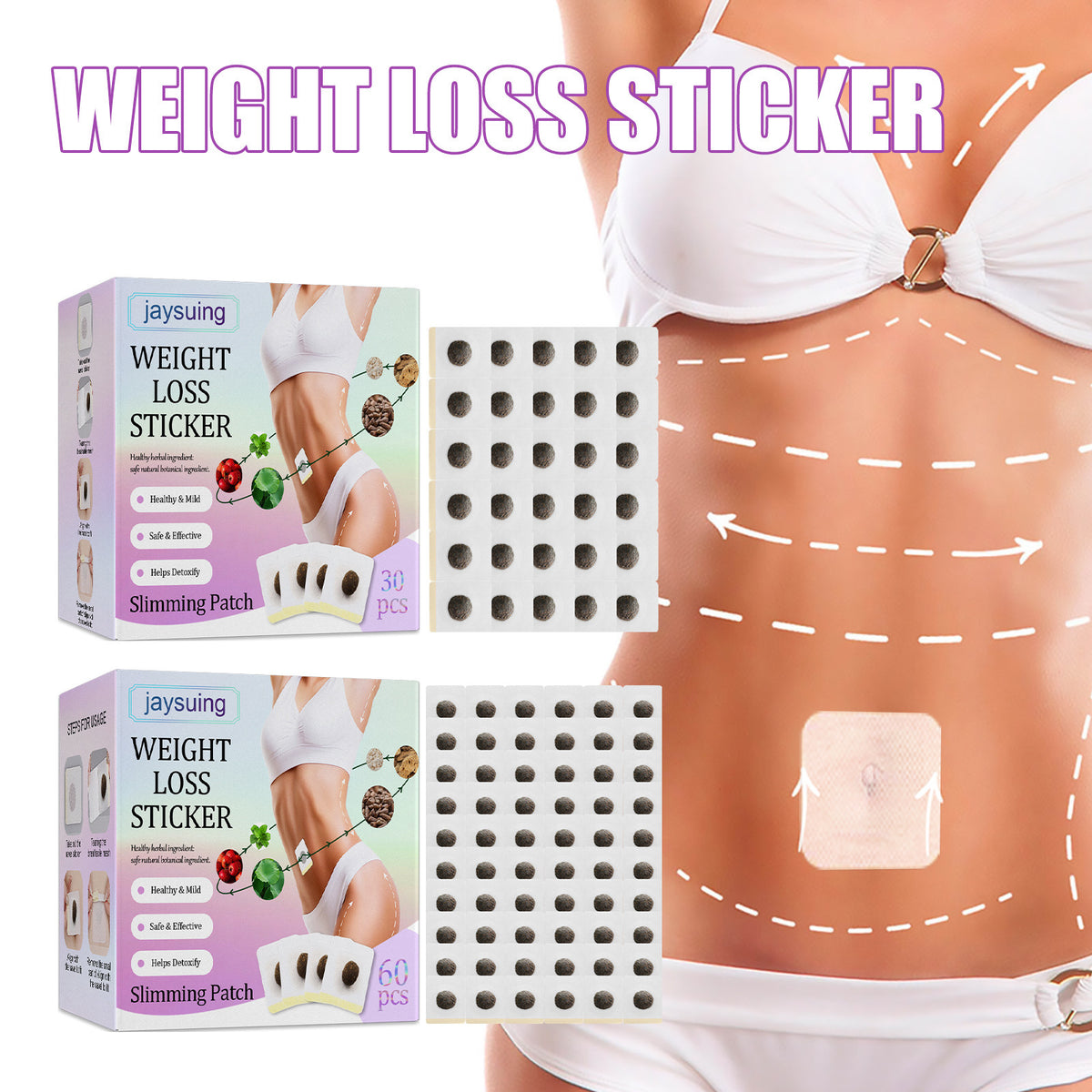 Slimming Navel Stickers Show Body Shaping Lazy