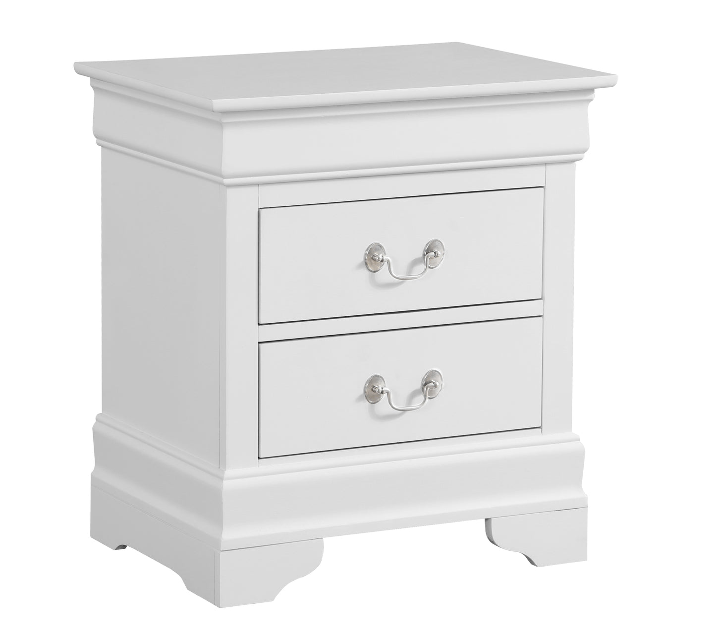 Louis Phillipe White Traditional Nightstand