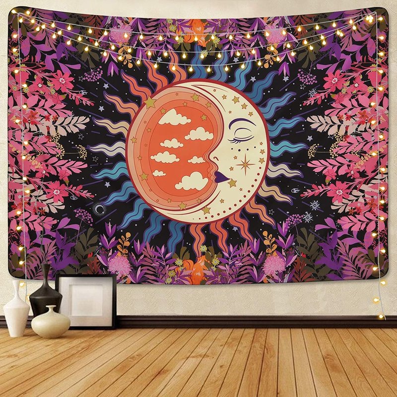 Custom Bohemian Tapestry Bedroom Decor Background Fabric Rectangular Wall Hanging