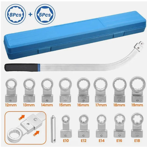 15-Piece Automotive Timing & V-Belt Adjuster Tool Set - Heavy-Duty Cr-V Steel