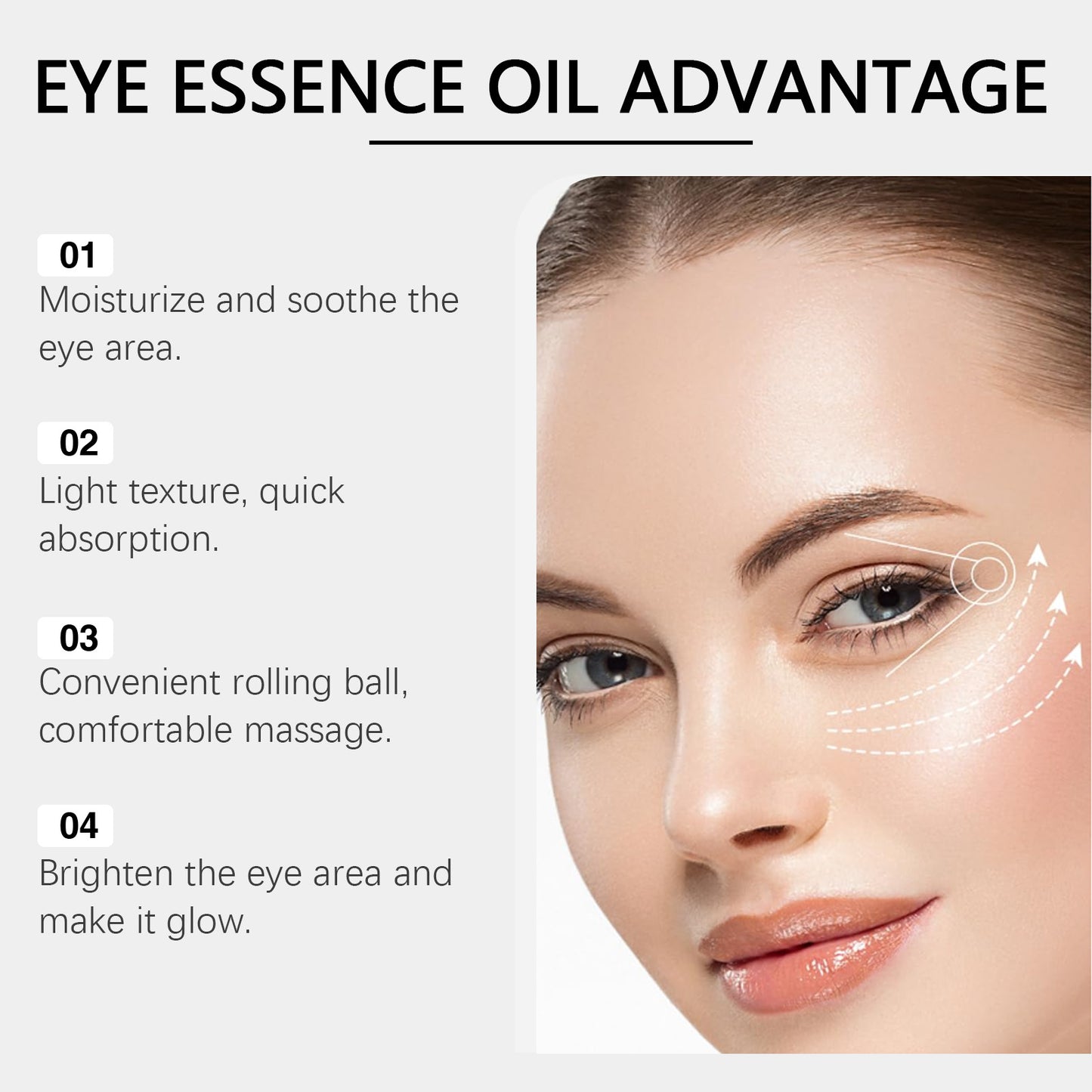 Castor Oil Eye Roller for Dark Circles, Fine Lines & Eye Skin Firming