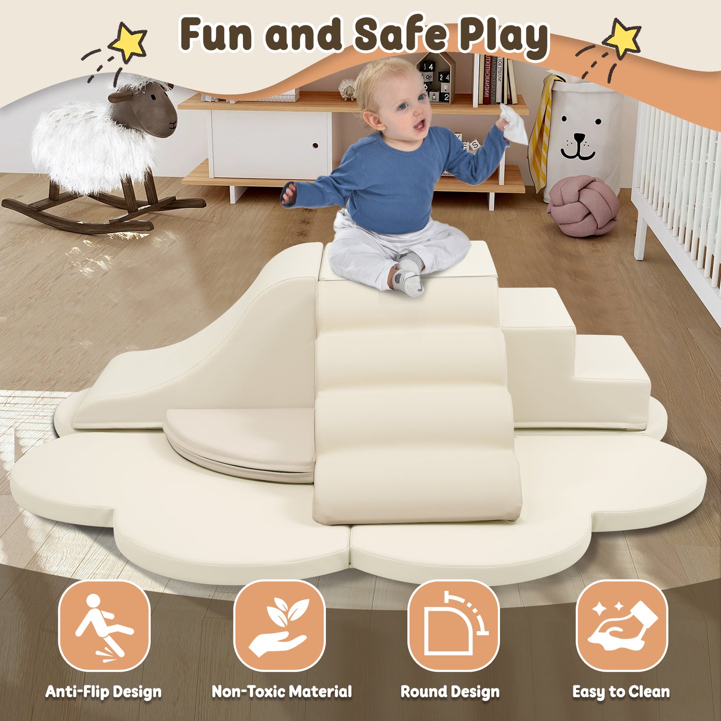 Soft Foam Block Play Structures Climbers For Child Development,