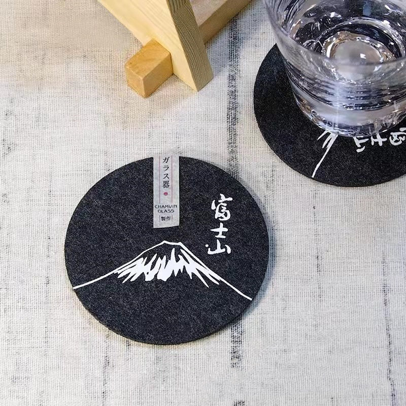Round Felt Coaster Set - Water-Absorbent Non-Woven Table Protectors