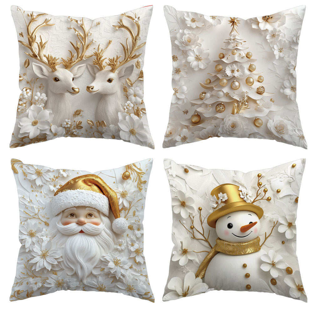 European Style Christmas Decorative Pillow Cover 45x45cm Home Decor Cushion
