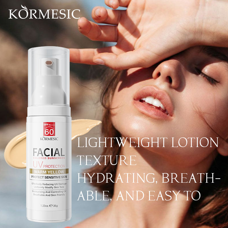 Tinted Facial Sunscreen Lotion SPF Protection for Skin Care
