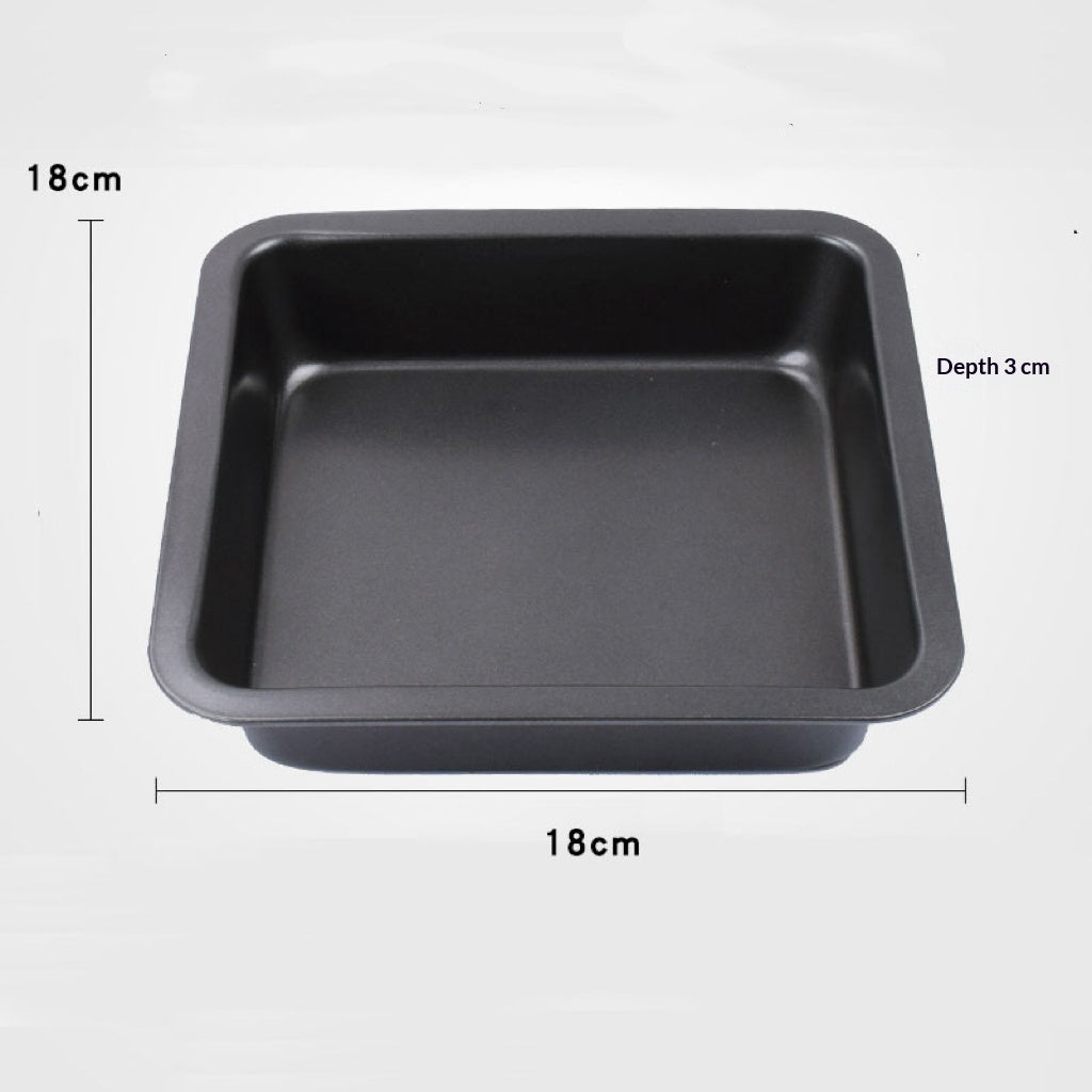 Square Baking Pan for Pizza and Baked Goods - 6 or 8 Inch Silicone Coated