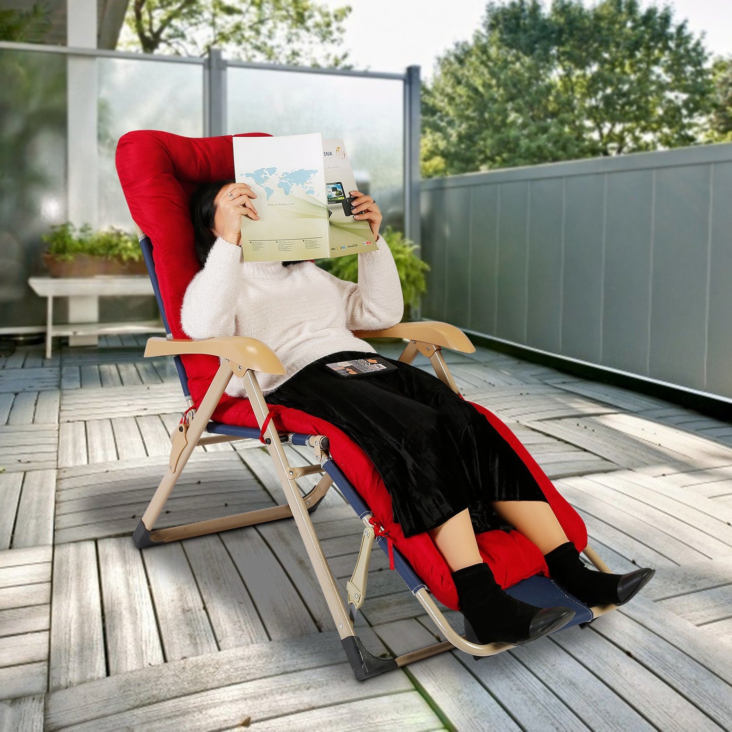 Comfortable Lounger Cushion for Deck Chairs - 67x22in & 71x22in Options