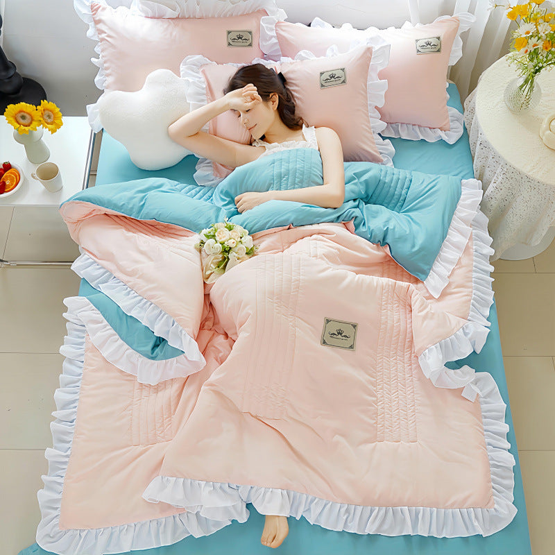 Korean Style Cotton Summer Blanket - Washed Cotton Bedding 200x230cm