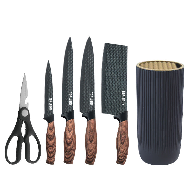 Kitchen Knife Set Stainless Steel Dish Knife and Scissors - 5-Piece