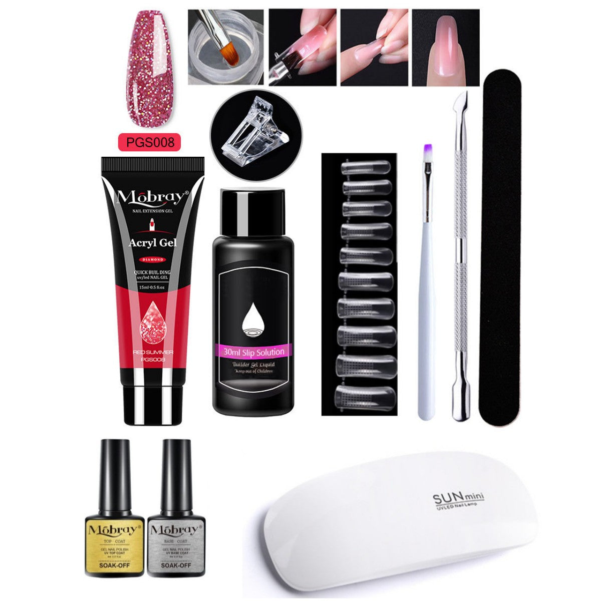 Nail Art Resin Extender Kit - 12 Colors