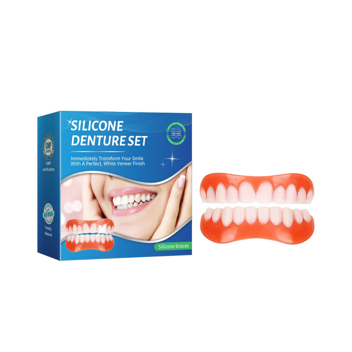 Silicone Simulation Dentures Whitening Smile Brightening White