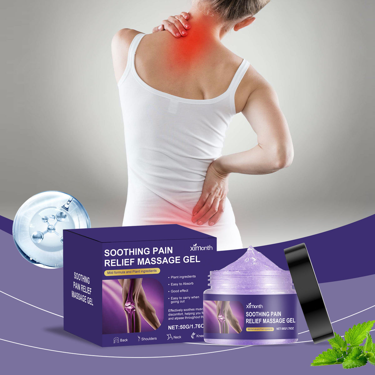 Body Joint Pain Relief Gel - 50g Universal Care for Discomfort