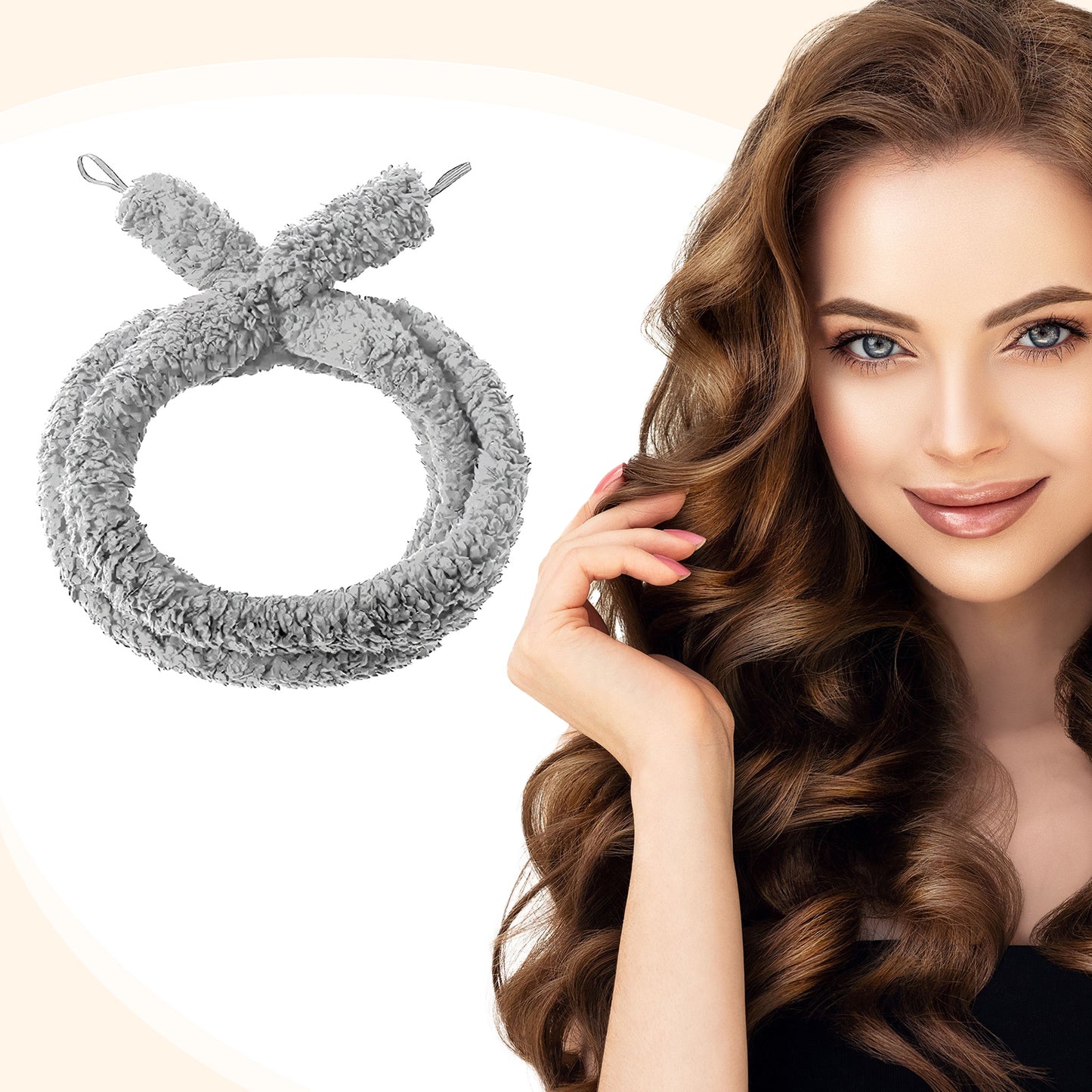 Satin Heatless Hair Curler Set for Overnight Frizz-Free Curls