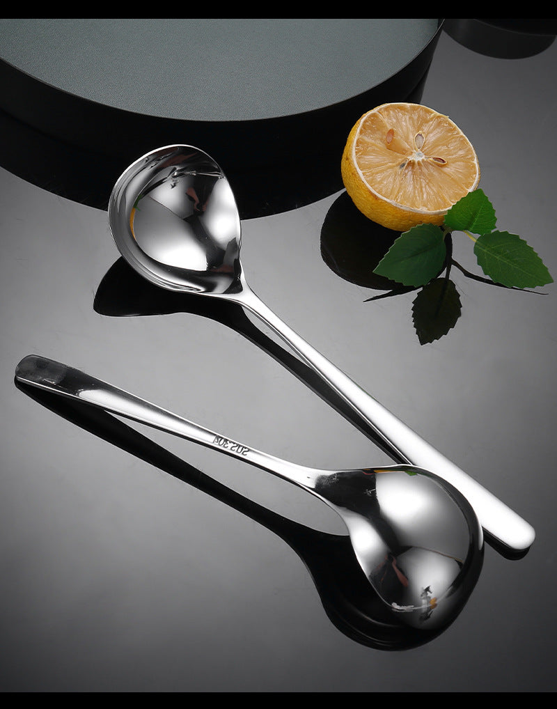Stainless Steel Soup Ladle with Long Handle - Thickened Kitchen Utensil
