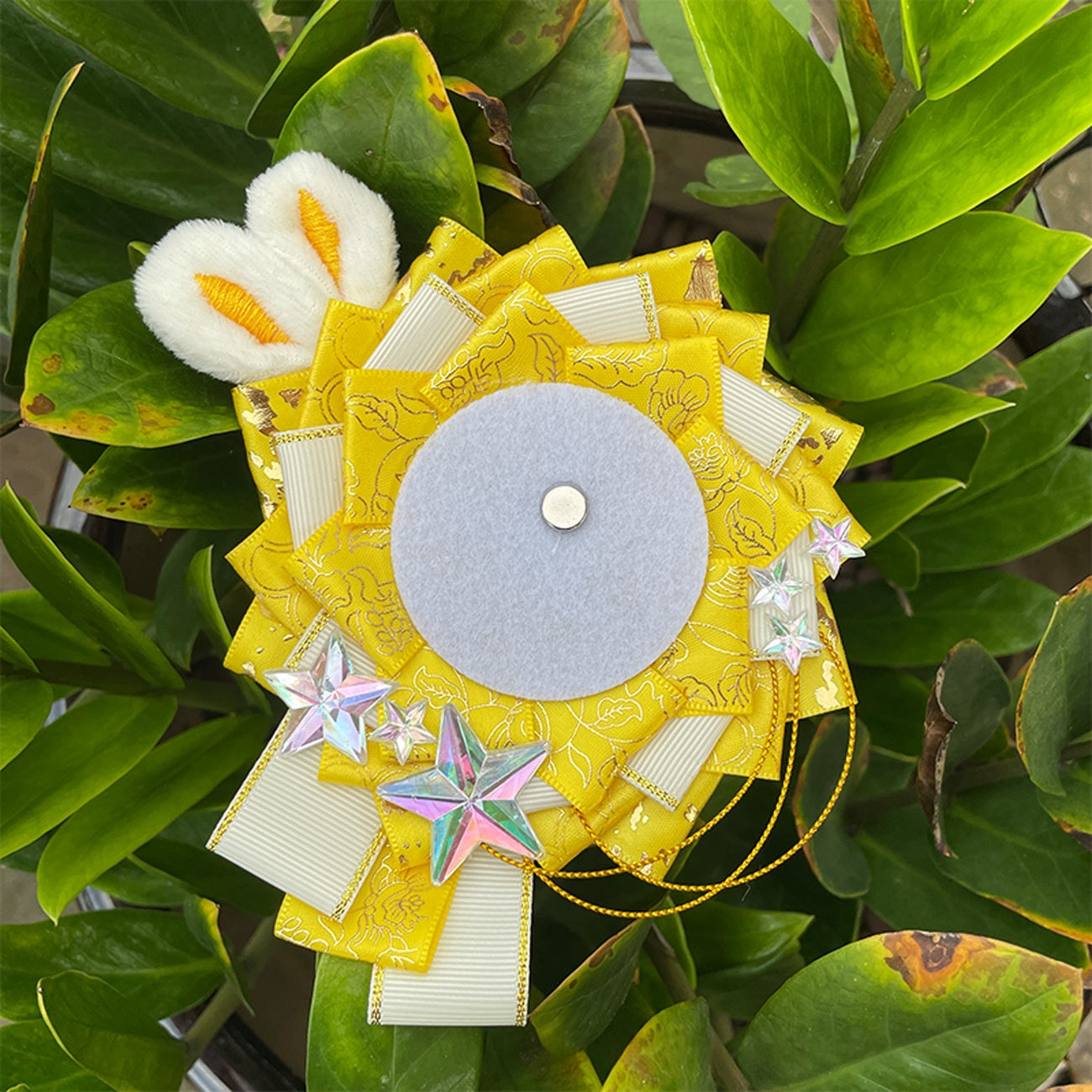 Decorative Badge Pain Bag Accessory - Unisex Wreath & Flower Ornament