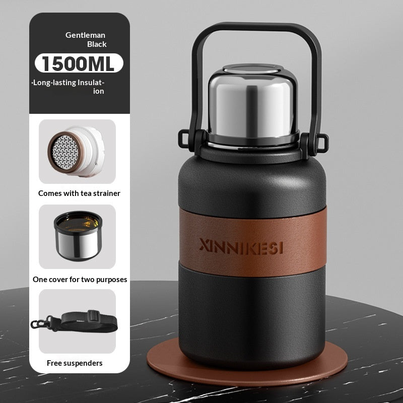 Large Capacity Insulated Stainless Steel Water Bottle - Portable & Durable