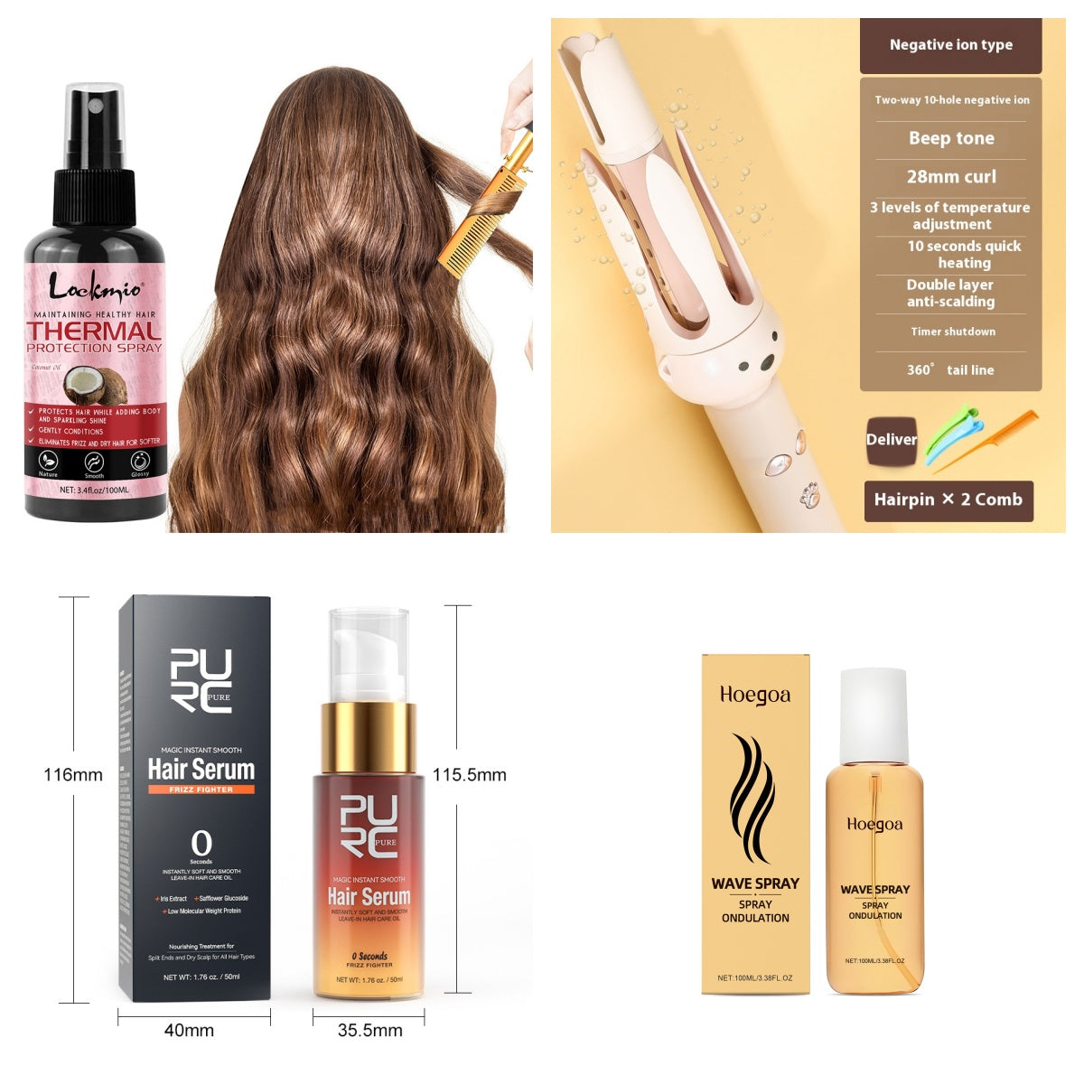 Heat Protection Leave-in Hair Conditioner Spray Set
