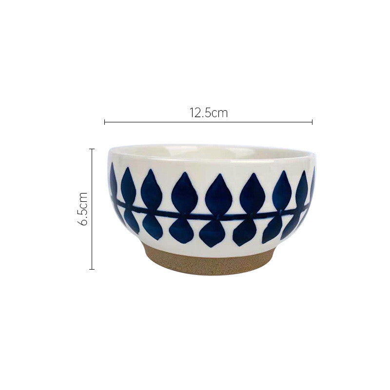 Hand-Painted Ceramic Soup Bowl 4-Inch Set of Creative Dinnerware for Home & Restaurant