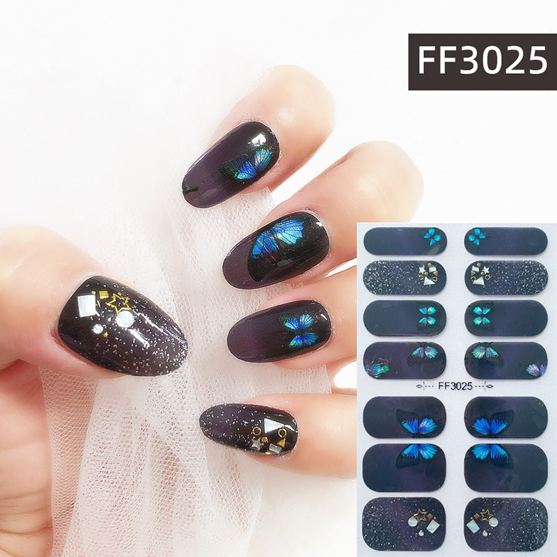 3D Nail Art Crystal Nail Polish Film Full Paste Non-Toxic Durable Stickers