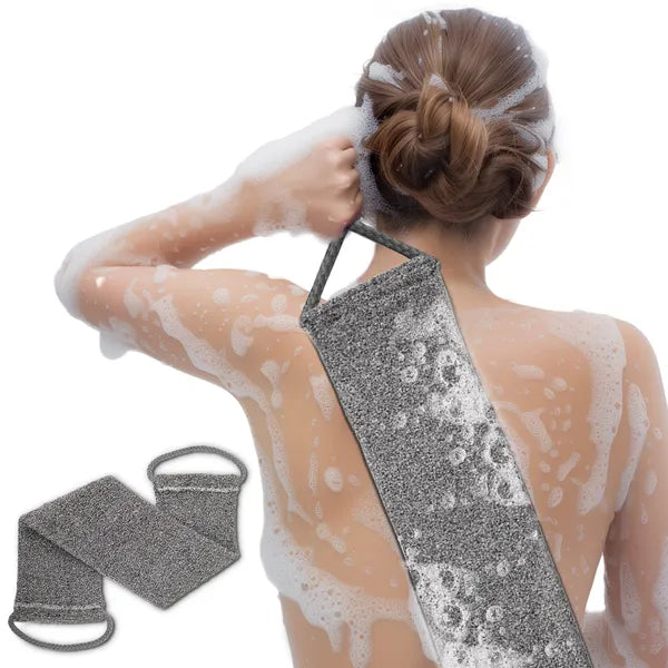 Bamboo Fiber Exfoliating Back Scrubber Towel - Deep Clean & Gentle Exfoliation