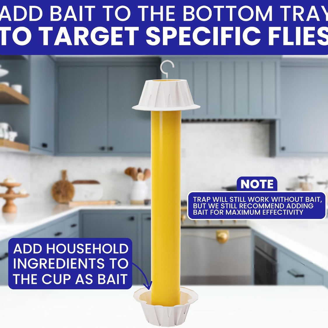 Super Sticky Fly Traps - Indoor & Outdoor 4-Pack, Non-Toxic
