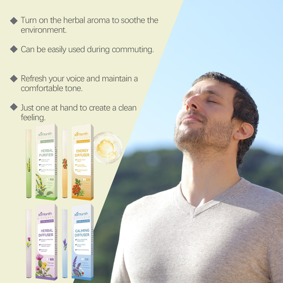 Herbal Inhaler Stick - Nasal Congestion & Breath Relief