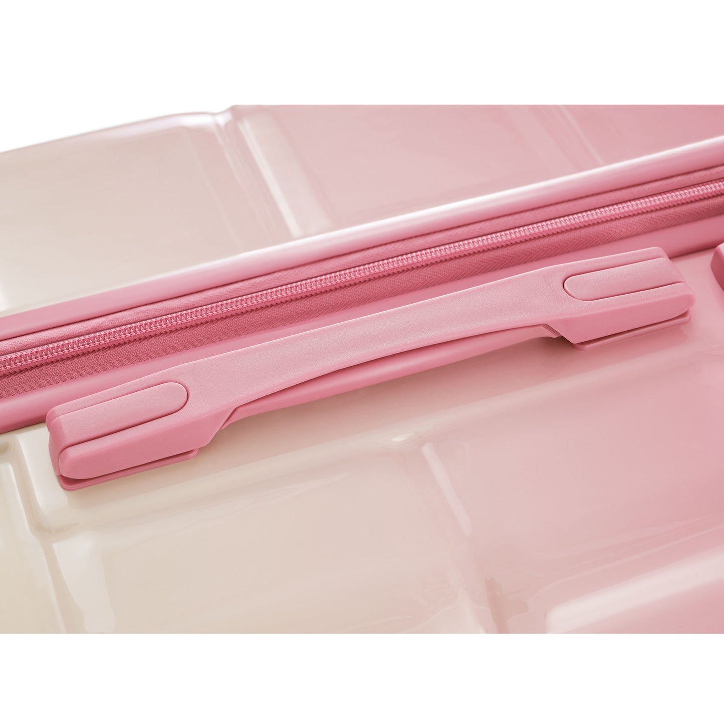 20-Inch Hard Shell Luggage Set with USB Port - Pink