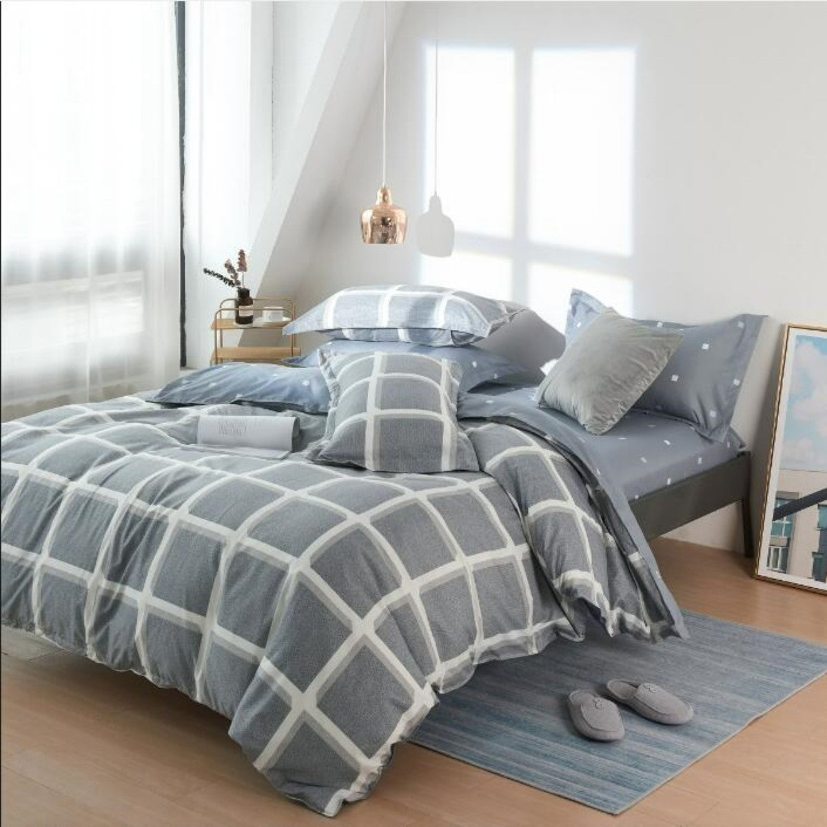 Three-Piece Bedding Set with Quilt Cover and Pillowcases - Multiple Sizes & Patterns