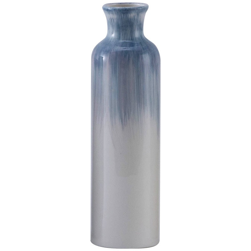 Hand Painted Ceramic Vase - Modern Simple Blue Home Decor