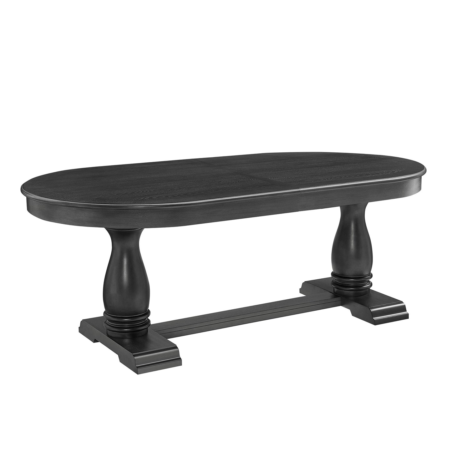 94 Inch Extendable Wooden Dining Table for 6 - Dark Oak