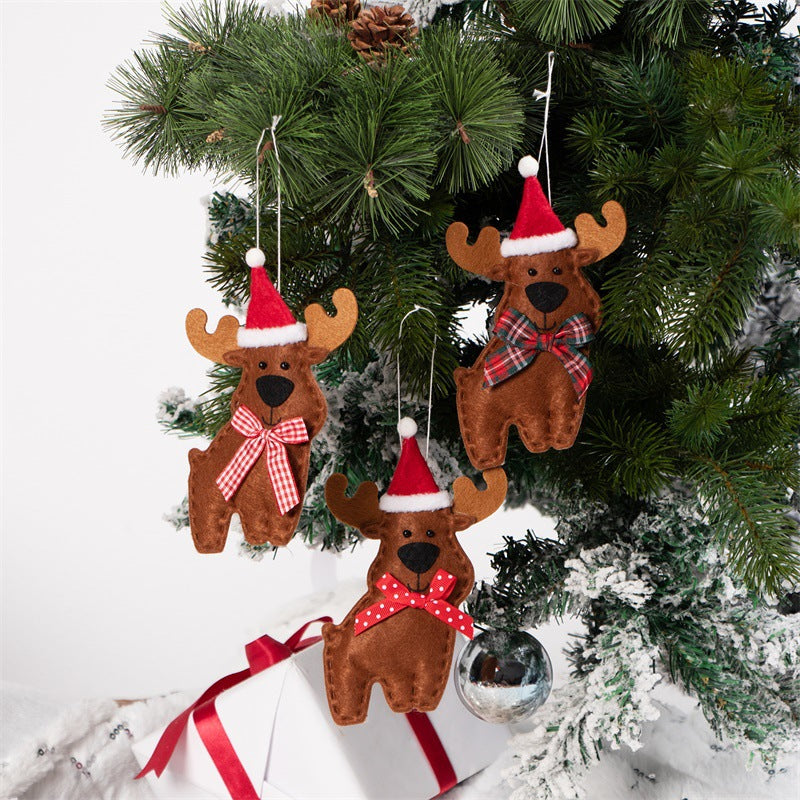 Christmas Reindeer Shape Pendant Set - Festive Holiday Decor