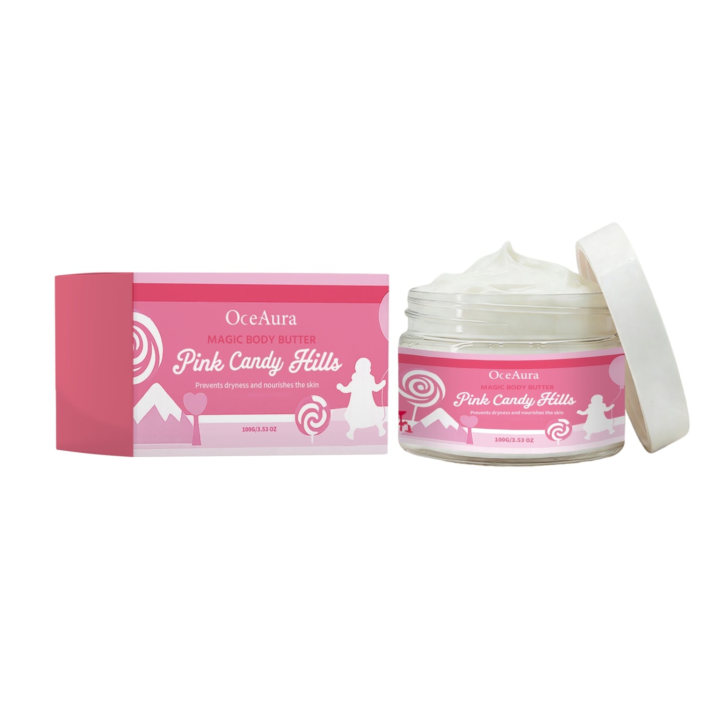 Powder Sugar Body Cream - Hydrating Moisturizer with Argan Oil, 100g