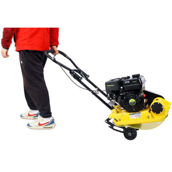 Gas Powered Plate Compactor 7.0 HP 5500PPM with Steel Plate & Wheels