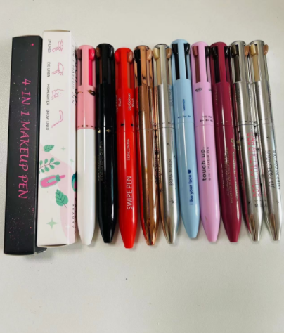 Four-in-One Eyebrow Pencil Lip Gloss Eyeliner Makeup Pencil - Refill Pink