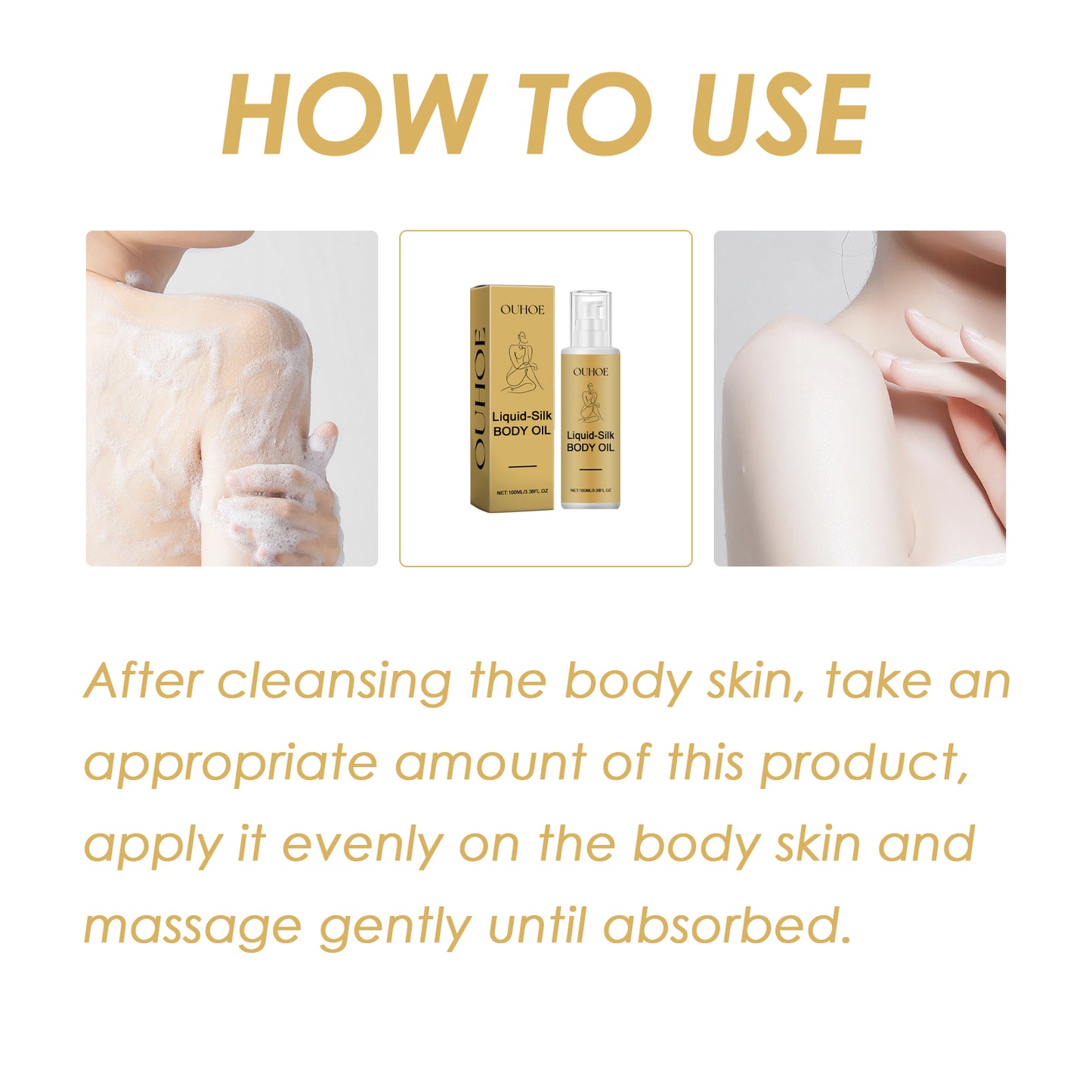 Liquid Silk Body Essence Oil - Hydrating & Anti-Aging Skin Firming Treatment