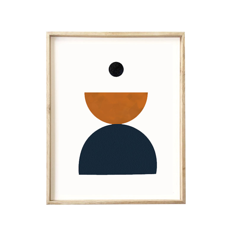 Geometric Decorative Wall Art - Dark Orange 21x30cm
