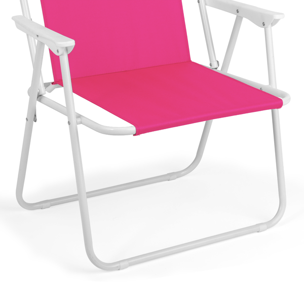 Folding Beach Chair with Detachable Umbrella - XL Size, Pink