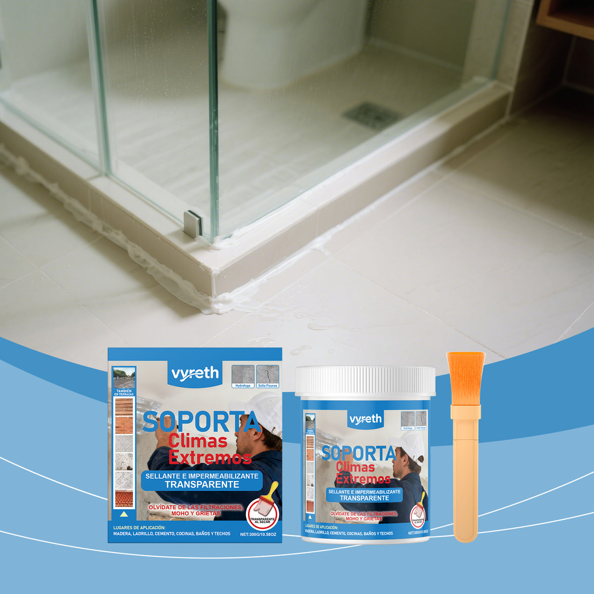 Waterproof Sealing Adhesive 300g for Kitchen Storage - Clear
