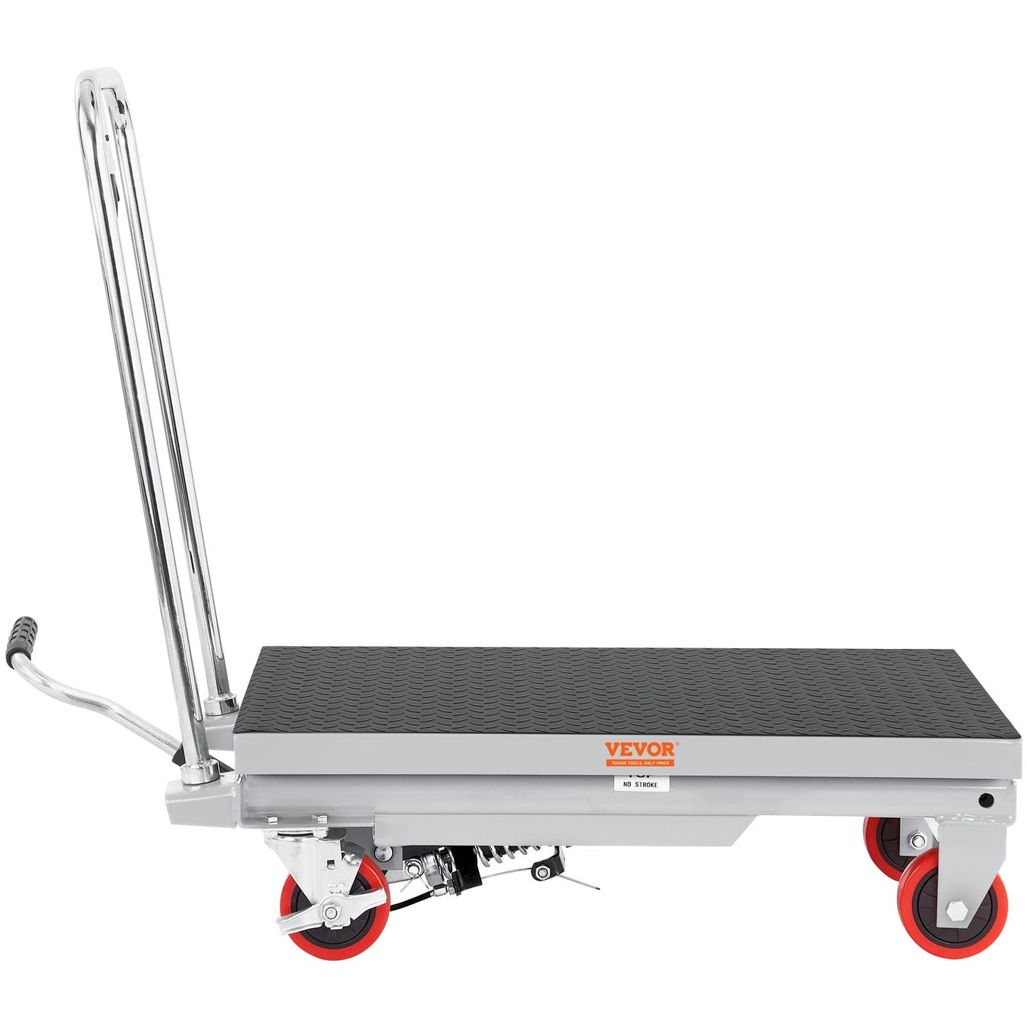Hydraulic Lift Table Cart 500 lbs Capacity, 28.5-Inch Height, Gray Material Handling Cart