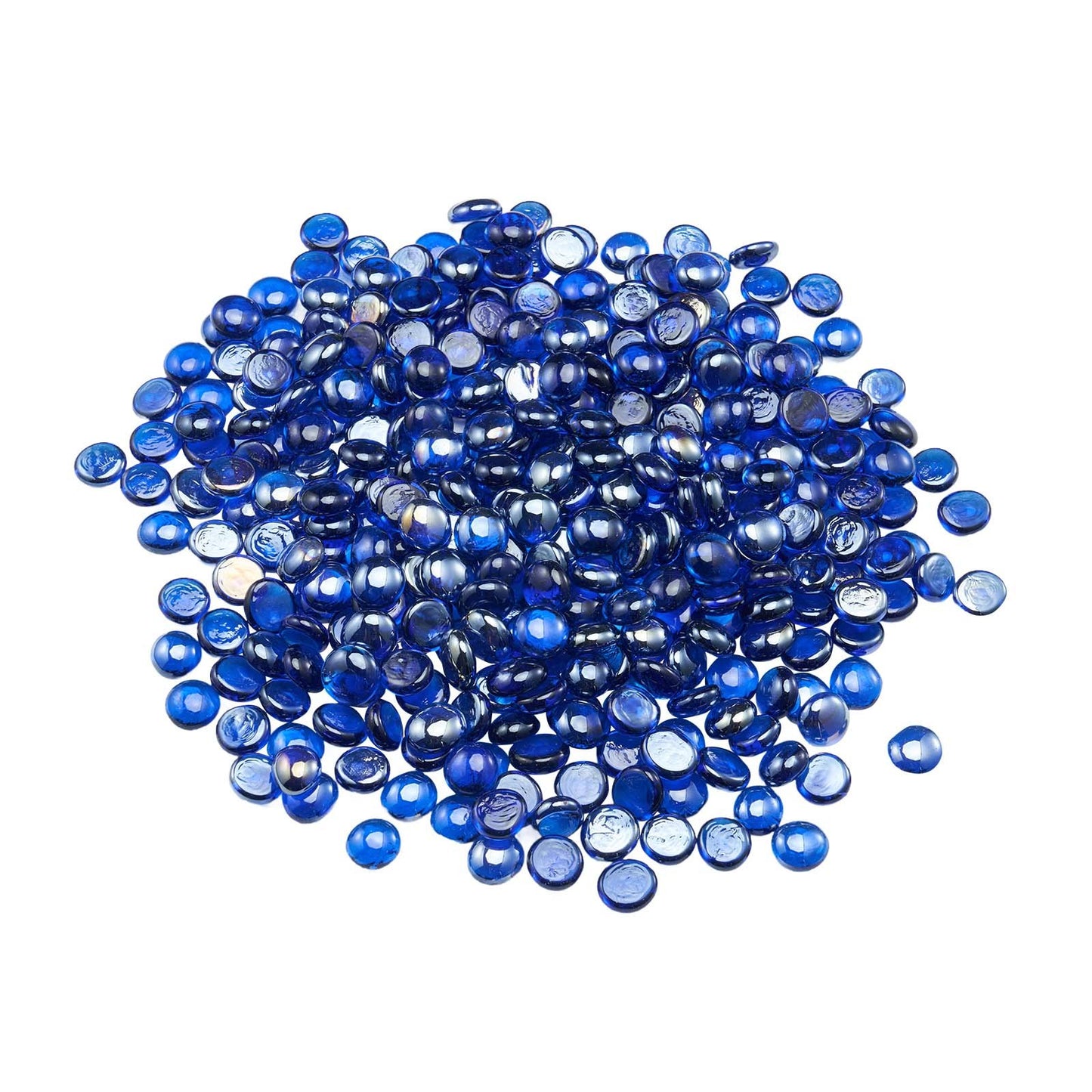10 Lb Cobalt Blue Fire Glass Rocks for Fire Pit - High-Temperature Fireplace Decor