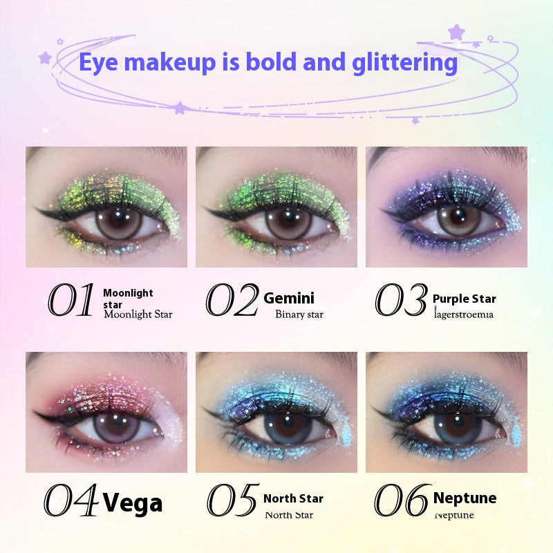 Liquid Glitter Eye Shadow Palette Multicolor Shine 3g - Pearlescent Finish