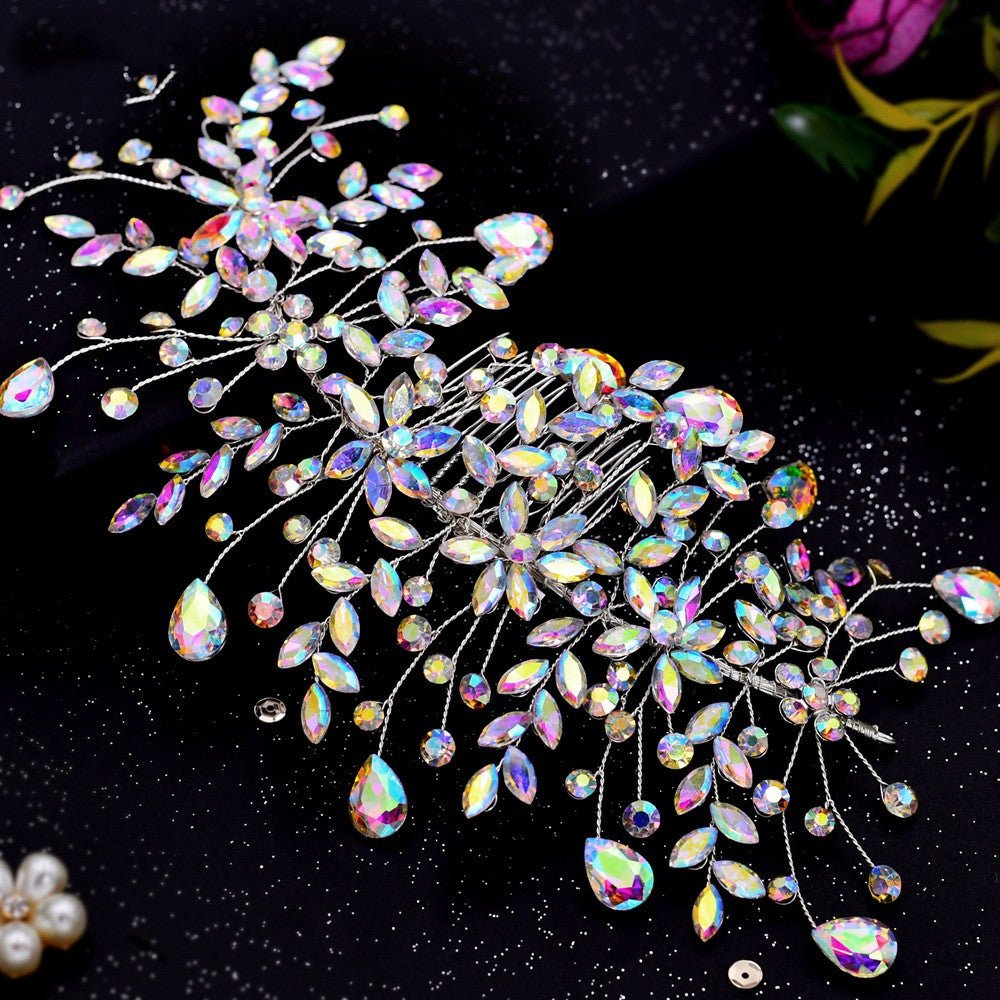 Korean Style Bridal Hair Clip with Rhinestones