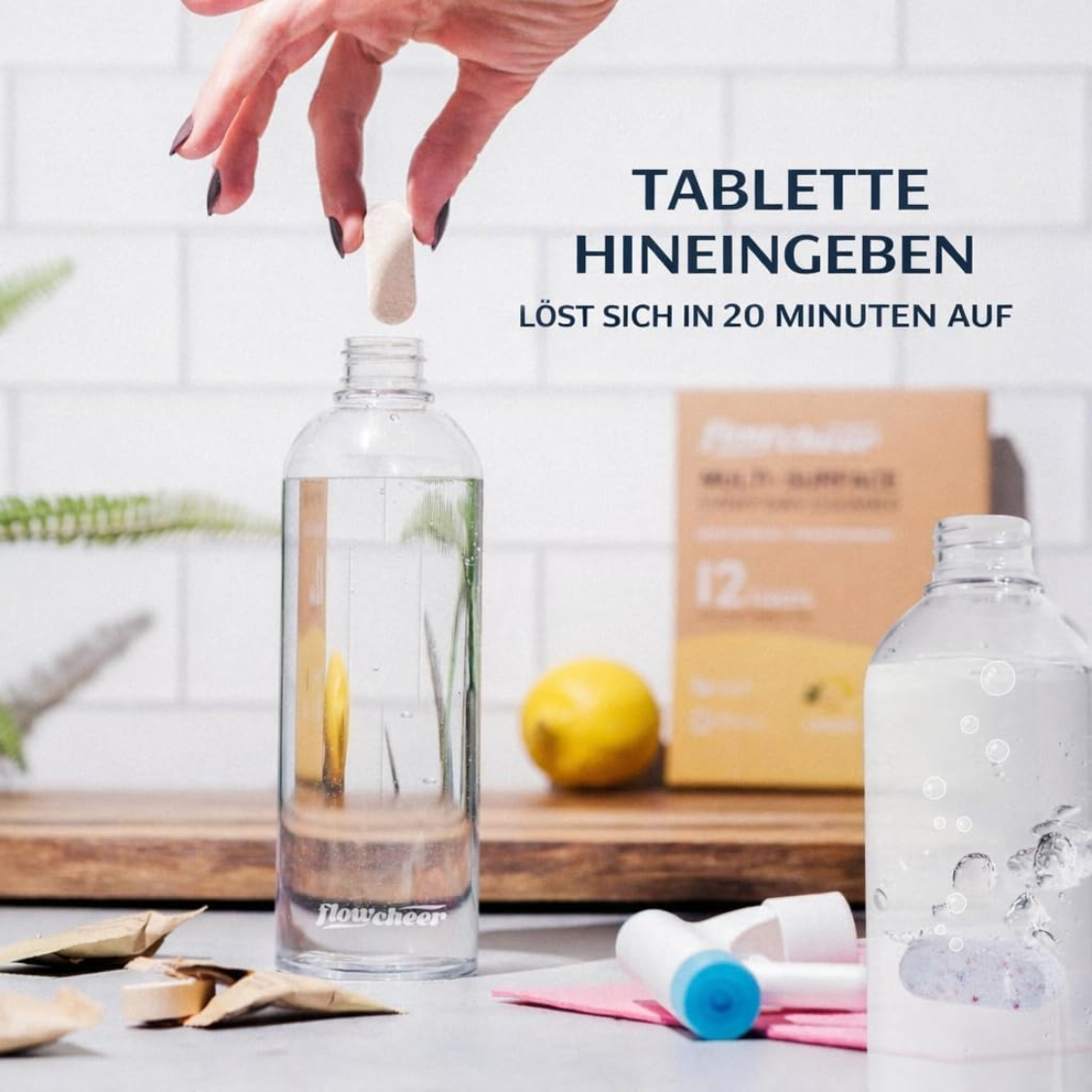 Multi Surface Cleaner Refill Tablets - 12 Pack, Makes 192 Fl Oz Household & Kitchen Spray Cleaner