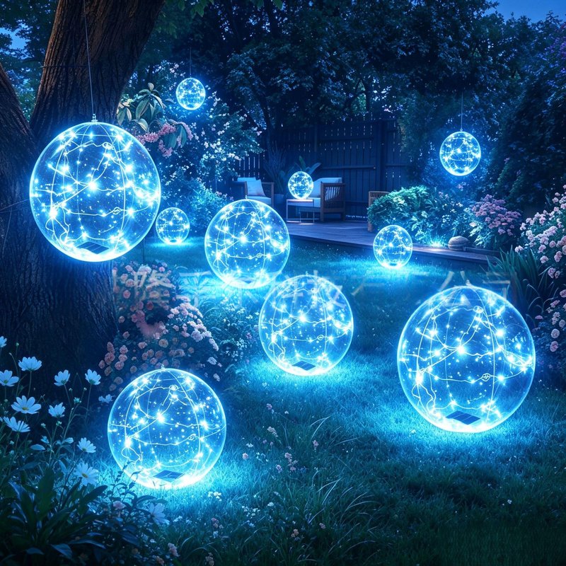 Solar-Powered Inflatable Pool Light Ball with Multi-Color & White Options