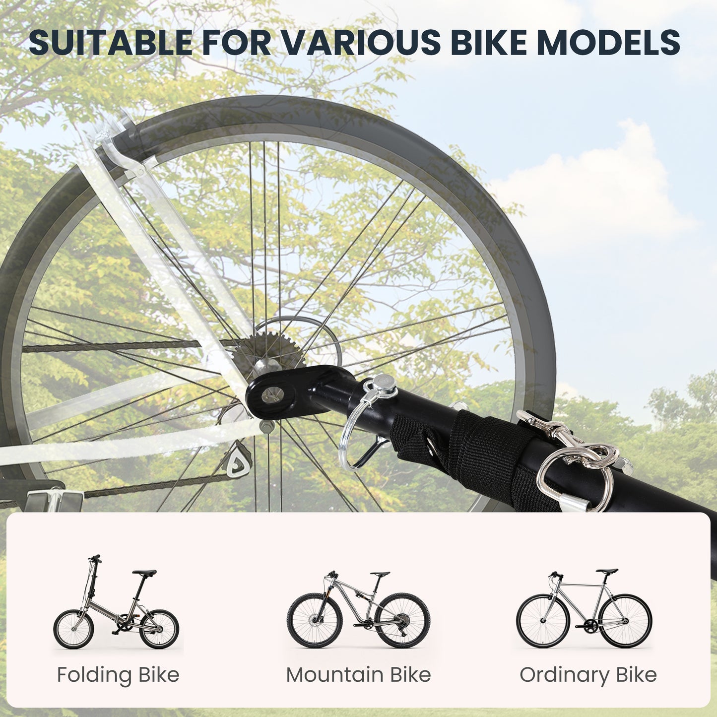 Foldable Bicycle Trailer with 16-Inch Tires - Heavy-Duty Design